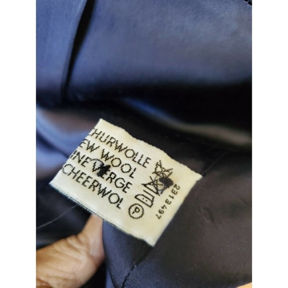 Vintage CRISCA Navy Blue Wool Size 38  (medium) - Picture 10 of 11